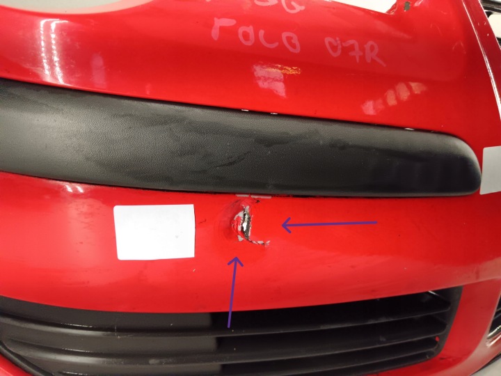 фото №6, Бампер передній решітка vw polo iv 9n рестайлінг 05-09 lp3g
