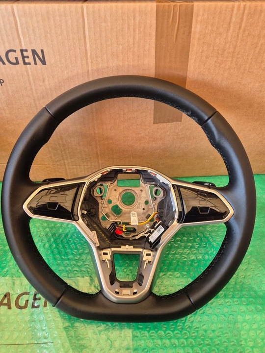 фото №8, Руль виртуальный сенсорная с подогревом touareg iii 760419089r / 089m + лепестки