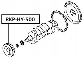 фото №3, Колесо пасове вала hyundai santa fe 2.7 v6 sportage