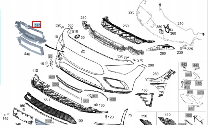 фото №8, Mercedes-benz cla купе c118 segment верхнего канала воздуха a1188853400