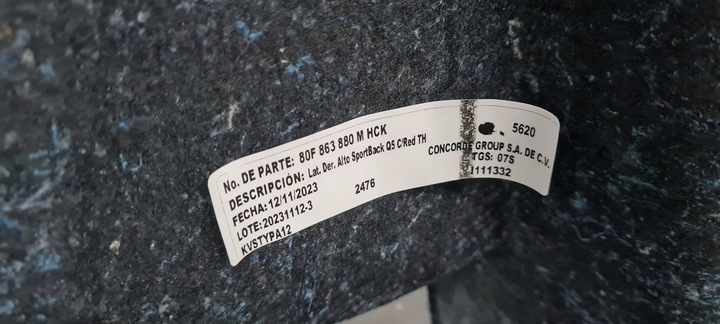 фото №1, Sq5 80a q5 рестайлінг боковина оббивка багажника sportback праві зад 80f863880m