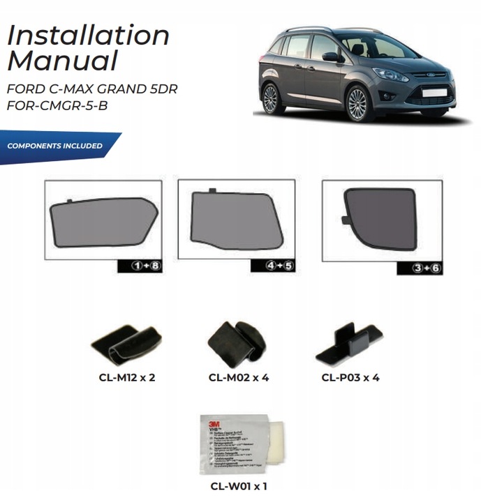 фото №15, Шторки сонячний ford grand c-max 10-19 захисні накладки ролети сонцезахисний