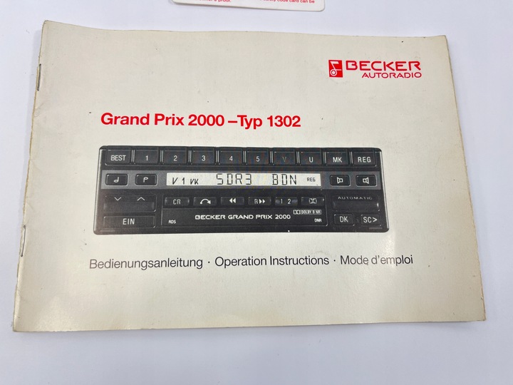 фото №13, Радіо becker grand prix 2000 be1302 mercedes w124 w140 r129 w201 0028208086