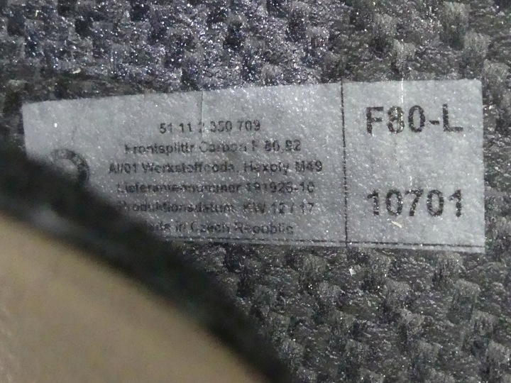 фото №9, Bmw m3 f80 m4 f82 f83 накладка бампера карбон mperformance левая правая