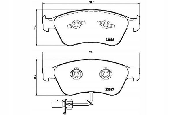 фото №2, Тормозные колодки тормозные audi a8 02-09 з датчик. brembo