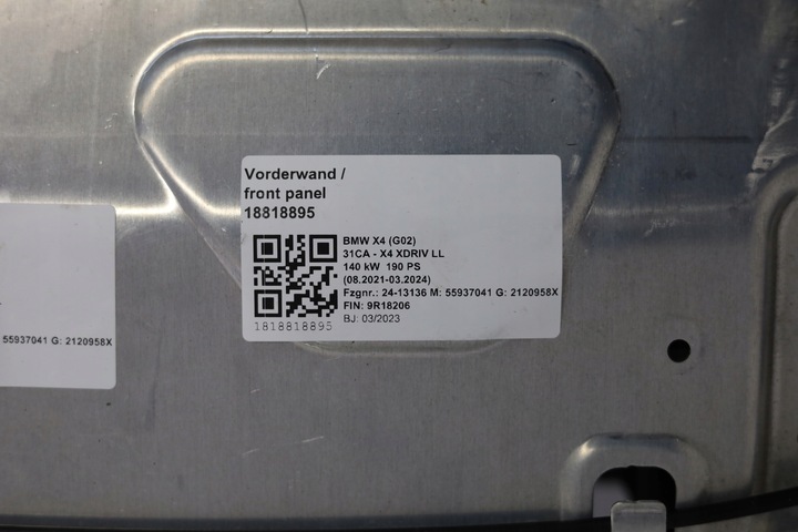 фото №7, Перед bmw x3 g01 x4 g02 lci рестайлінг бампер капот крило led м-пакет a300