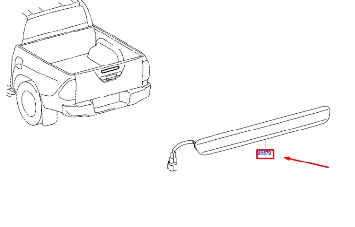 фото №9, Toyota hilux mk8 задние третье свет сплава 815700k100 оригинальные