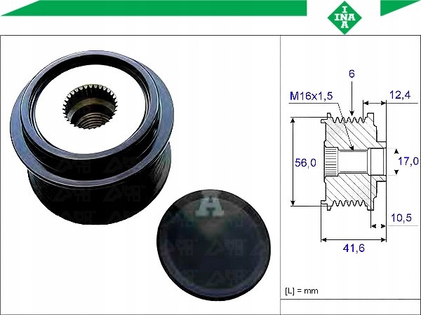 фото №2, Зчеплення jednokierunkowe генератора [ina]