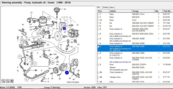 фото №6, Saab 9-5 2003 насоса усилителя