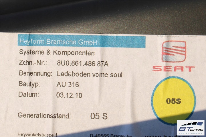 фото №13, Audi q3 боковина + ковёр + pas багажника обивка 8u0863879g 8u0863880 8u086