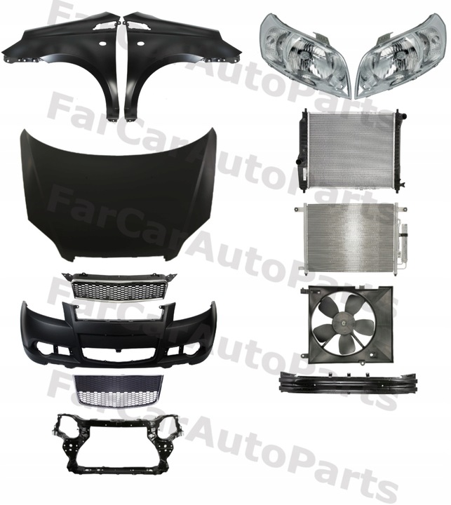 фото №1, Chevrolet aveo хетчбек 08-11 бампер капот pas