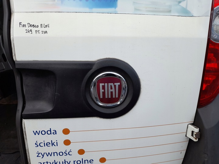 фото №6, Fiat doblo 2 двері праві праві кришка багажника 249