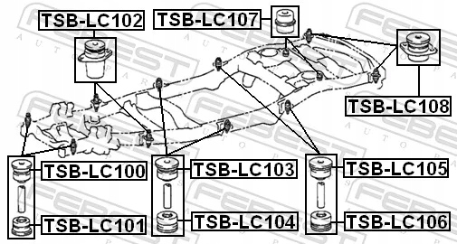 фото №2, Подушка tsb-lc102 febest tsb-lc102 toyota land cruiser [fzj105] отбойник