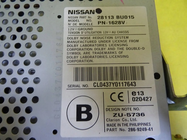 фото №7, Радіо nissan almera tino 28113bu015 nr43