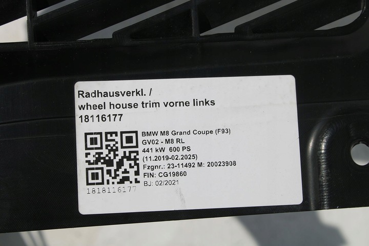 фото №9, Bmw m8 f91 f92 f93 підкрилок передні 8060087 51718060087 перед 5171 8060088