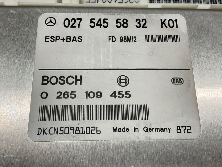 фото №12, Блок керування  модуль abs mercedes-benz sl r129 0275455832 0265109455