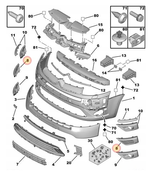 фото №10, Набір заглушок галоген citroen c4 picasso оригінальний номер 7414sa