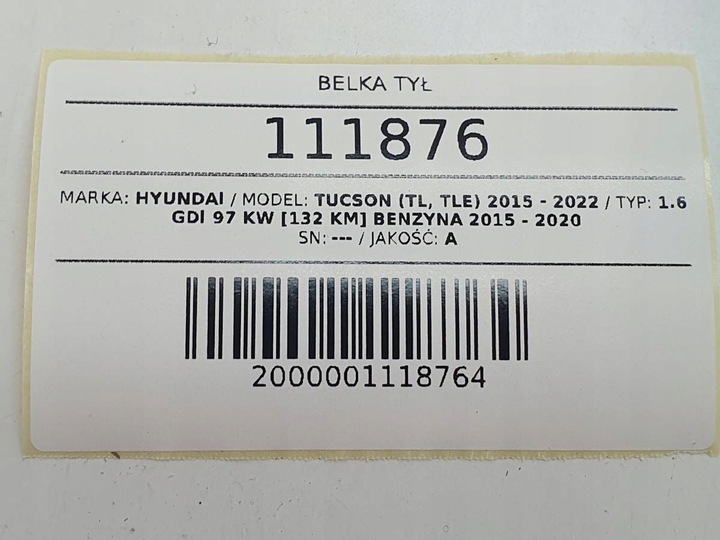 фото №11, Балка зад тележка подвешивание hyundai tucson ii iii 2wd gdi