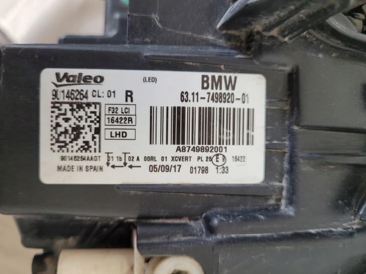 фото №7, Bmw 4 f32 f33 f36 lci фара правая передняя правое перед полный led 7498920-01