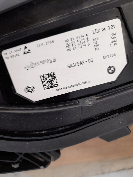 фото №8, Лампа передняя правая bmw ix20 laser