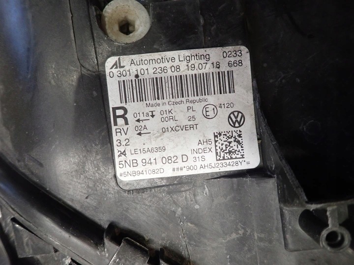 фото №7, Лампа перед передняя правая vw tiguan ii 2015- полный led