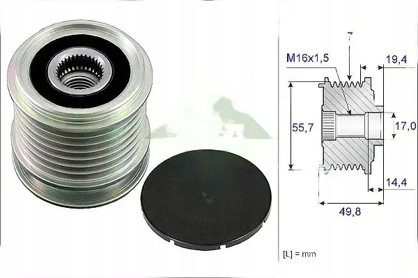 фото №1, Сцепление генератора колесо ременное 535 0165 10 ina
