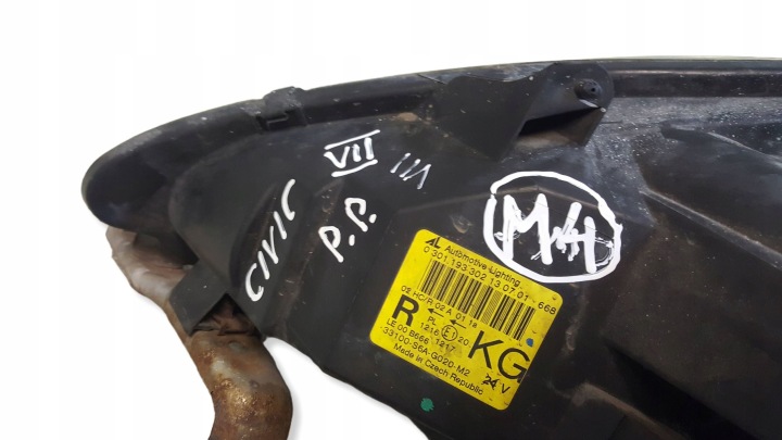 фото №8, Фара правое перед передняя 33100s6ag020m2 honda civic vii hb 00-04
