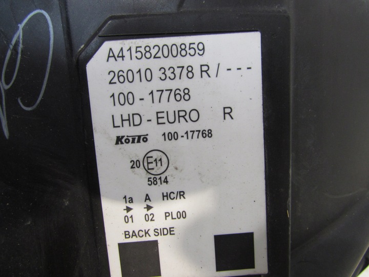 фото №10, Mercedes citan w415 лампа правий перед передня європа w 415 оригінал