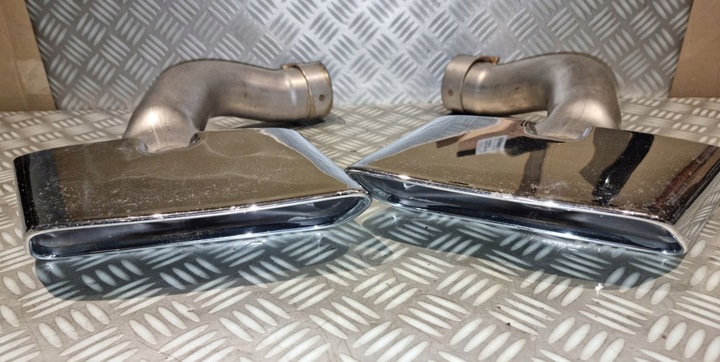 фото №8, Audi q7 4m 3.0 tdi наконечники глушник хром вихлоп 4m0253681j 4m0253682j kpl
