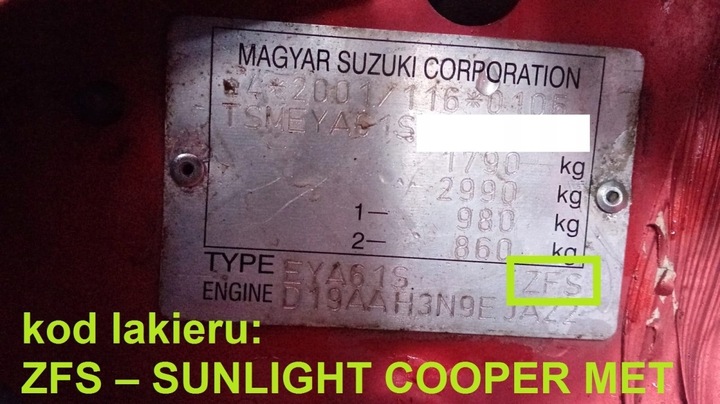 фото №7, Петли крышки зад багажника zfs suzuki sx4 i ey hb 5d 06-09