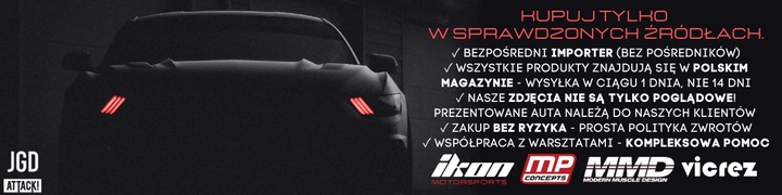 фото №12, Бампер переднее ikon gt500 + кронштейны салазки mustang 2015-2017 gt v6 eb