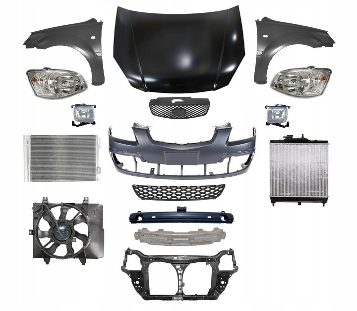 фото №1, Rio 04-11 перед капот бампер pas крило лампа