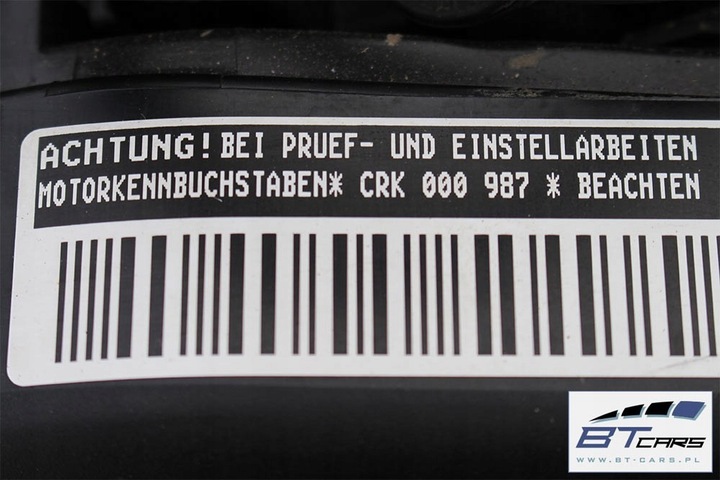 фото №8, Vw golf 7 vii audi a3 sportsvan двигун дизель 1.6 tdi crk crkb 81 kw 110 km