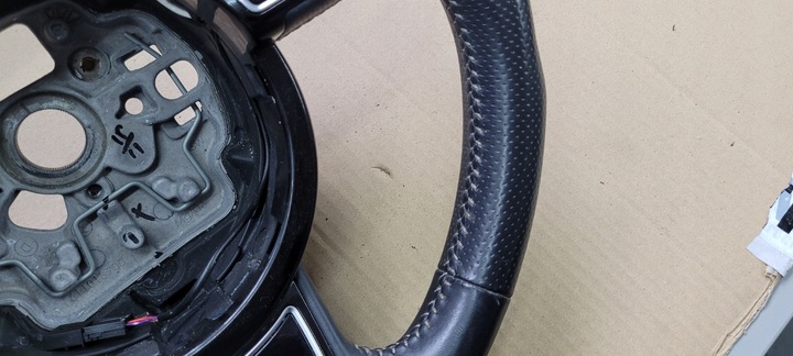 фото №4, A6 c7 4g рестайлинг руль кожа кожаный sline лепестки a7 4g