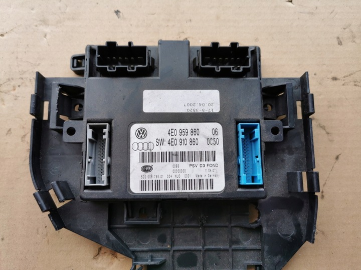 фото №1, Модуль блок управления сиденья audi a8 d3 s8 4e0959860 wwa