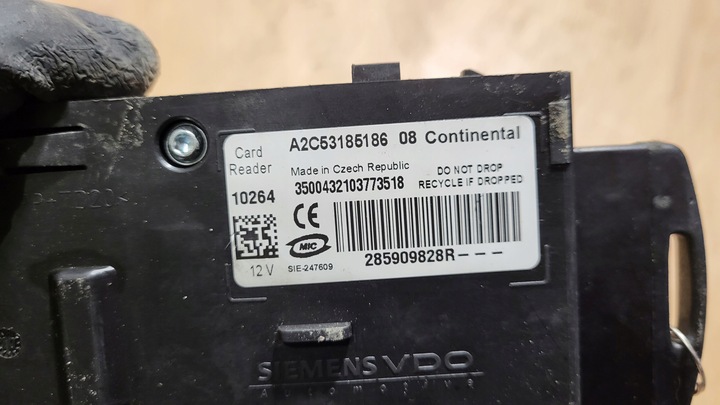 фото №6, Считыватель карт замок зажигания renault megane iii 3 hb 5d 08- 285909828r