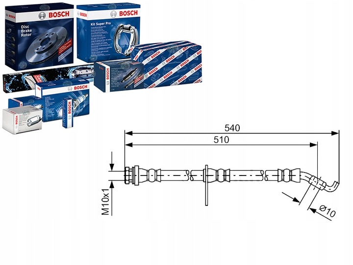фото №1, Шланг гальмівний elast. suzuki splash swift iii 1