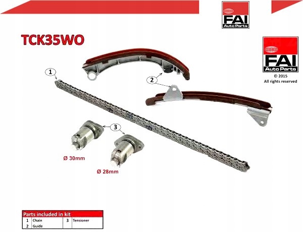 фото №2, Набір ланцюг розподільний вал toyota avensis 1.8 vvt-i