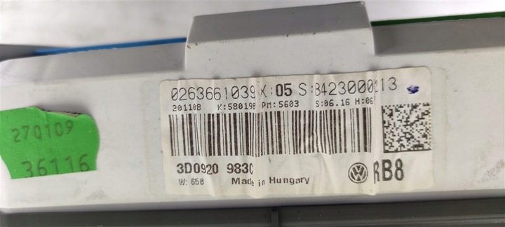 фото №8, Спідометр  прилади спідометр vw phaeton рестайлінг 02-10 3d0920983c