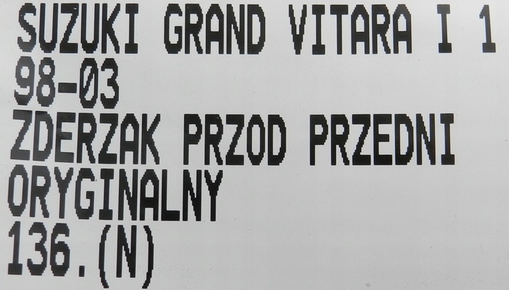 фото №13, 136.zderzak перед переднє suzuki grand vitara i