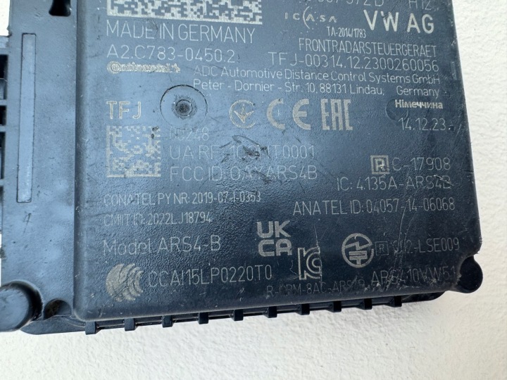фото №7, Vw skoda audi seat радар дистронік датчик acc 2q0907561j