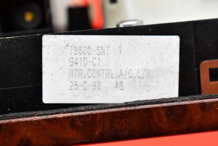 фото №10, Панель управление воздуховод климат 79600sn7 honda accord 5 v рестайлинг 96-98