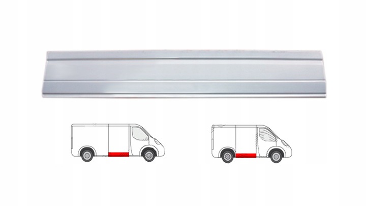 фото №1, Vw transporter t4 поріг ремкомплект двері bok права