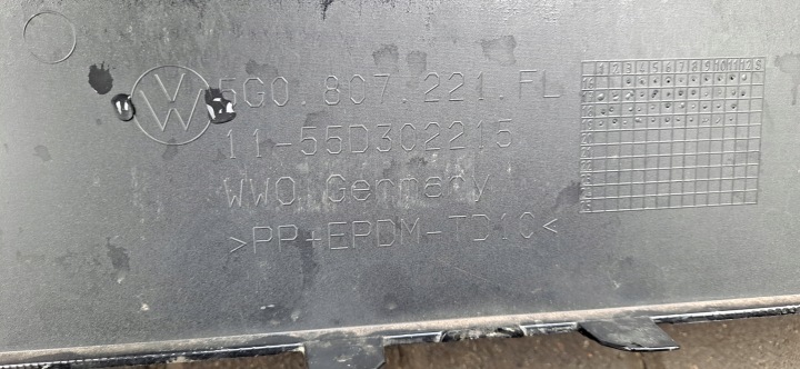 фото №9, Vw golf vii рестайлінг бампер перед передній 6xpdc омивачі 5g0807221 fl