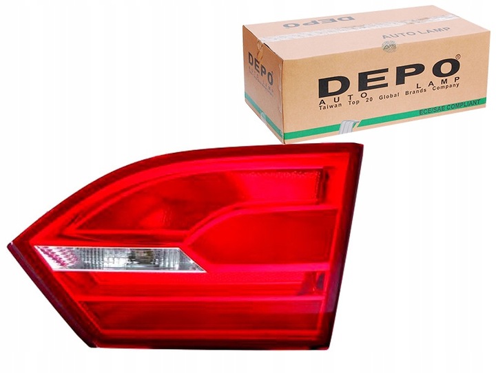 фото №1, Лампа запчасть внутренняя цвет стекло красный vw j