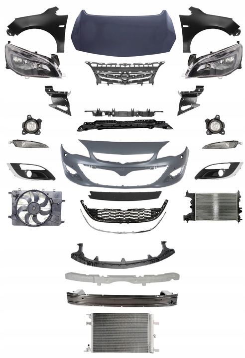 фото №1, Astra j рестайлінг перед капот бампер крило лампа pas