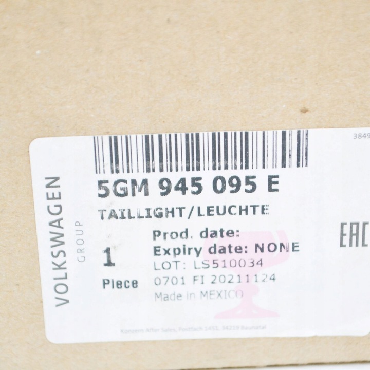 фото №7, New volkswagen golf вариант 5g mk7 rear left outer taillight 5gm945095e