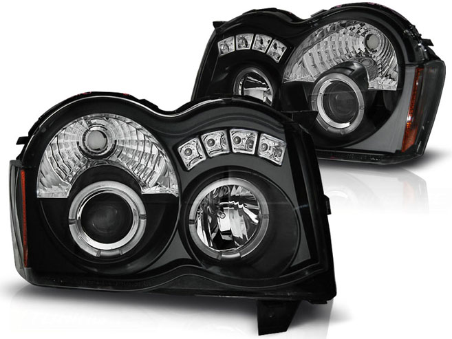 фото №1, Лампы jeep grand cherokee iii wk 08-10r кольца led чёрный