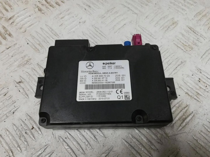 фото №1, Mercedes w212 w246 модуль телефону a2059007023 a2059016710