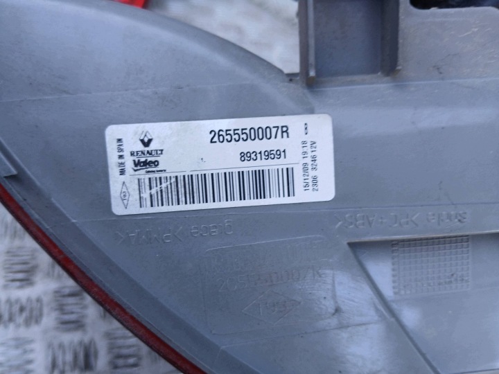 фото №10, Renault megane iii фара ліва задня ліве зад hb eu 265550007r 08-
